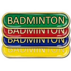 Badminton bar badge